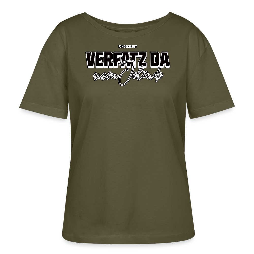 VERFATZ DA VOM JELÄNDE-Rundhals Frauen Bio-T-Shirt - Khaki