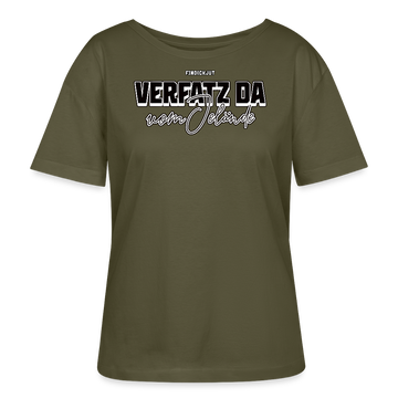 VERFATZ DA VOM JELÄNDE-Rundhals Frauen Bio-T-Shirt - Khaki
