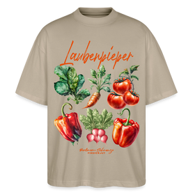 Berliner LAUBENPIEPER-Oversized Unisex Bio T-Shirt - Steingrau