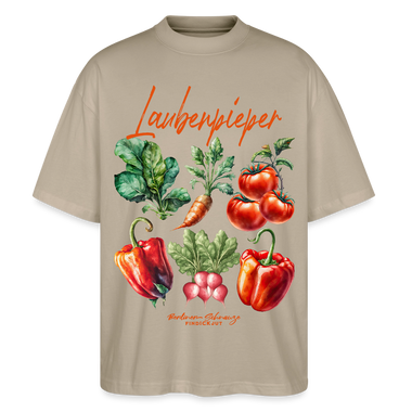Berliner LAUBENPIEPER-Oversized Unisex Bio T-Shirt - Steingrau