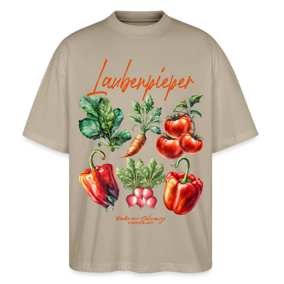 Berliner LAUBENPIEPER-Oversized Unisex Bio T-Shirt - Steingrau