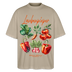 Berliner LAUBENPIEPER-Oversized Unisex Bio T-Shirt - Steingrau