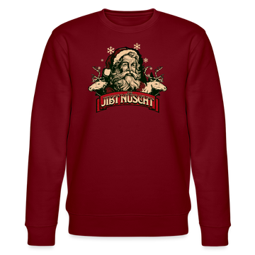 JIBT NÜSCHT zu Weihnachten in Berlin-Unisex Bio-Sweatshirt - Burgunderrot