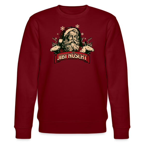 JIBT NÜSCHT zu Weihnachten in Berlin-Unisex Bio-Sweatshirt - Burgunderrot