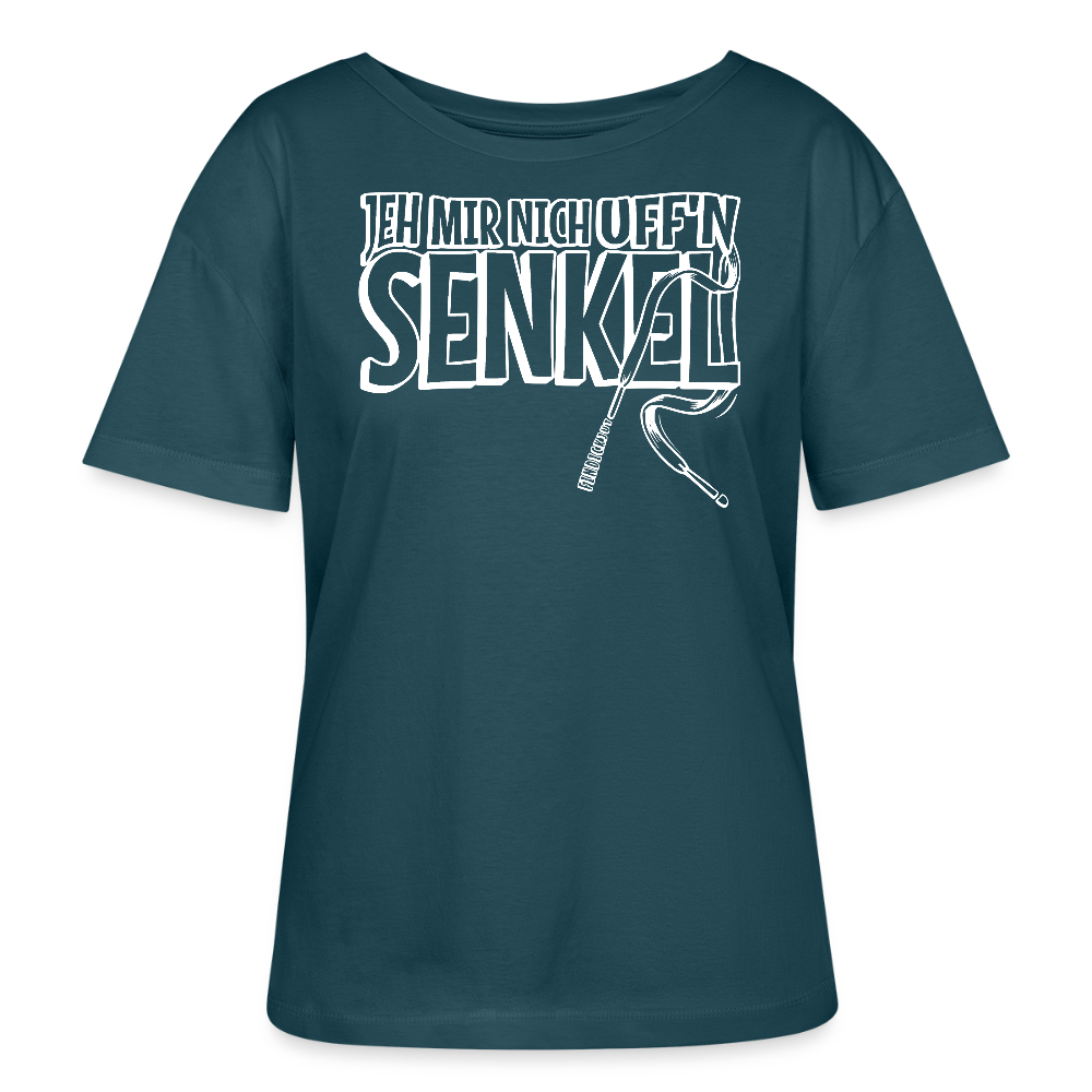 JEH MIR NICH UFF'N SENKEL-Rundhals Frauen Bio-T-Shirt II - Dunkles Petrol