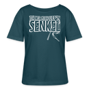 JEH MIR NICH UFF'N SENKEL-Rundhals Frauen Bio-T-Shirt II - Dunkles Petrol