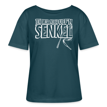 JEH MIR NICH UFF'N SENKEL-Rundhals Frauen Bio-T-Shirt II - Dunkles Petrol