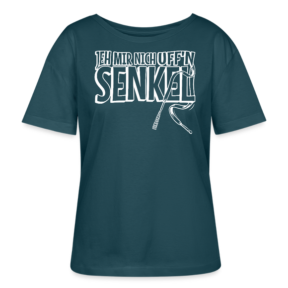JEH MIR NICH UFF'N SENKEL-Rundhals Frauen Bio-T-Shirt II - Dunkles Petrol
