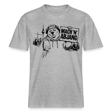 MACH 'N ABJANG- Berlin Shirt RELAXED FIT Unisex Organic T-Shirt - Grau meliert