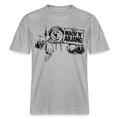 MACH 'N ABJANG- Berlin Shirt RELAXED FIT Unisex Organic T-Shirt - Grau meliert
