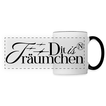 charmante Berliner Schnauze-die is n TRÄUMCHEN-Panoramatasse - Weiß/Schwarz