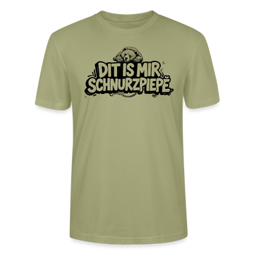 Berliner Bär-DIT IS MIR SCHNURZPIEPE-Unisex T-Shirt BIO - Nebelgrün