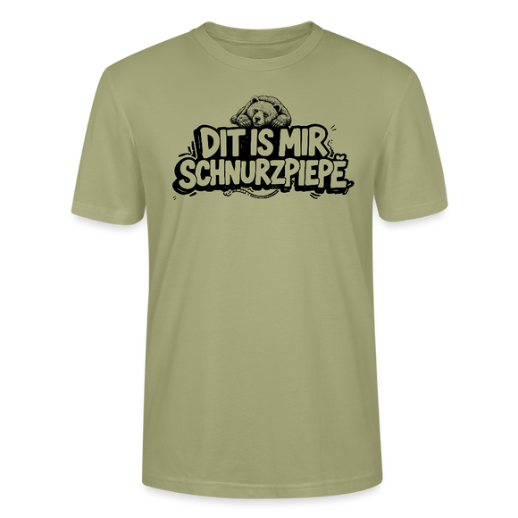 Berliner Bär-DIT IS MIR SCHNURZPIEPE-Unisex T-Shirt BIO - Nebelgrün