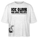 ICK GLOOB MIR LAUST DER AFFE-Frauen Boxy Bio-T-Shirt - Weiß meliert