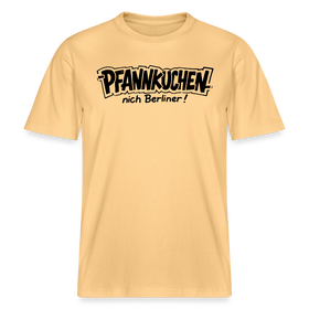 Dit Berlin Shirt-PFANNKUCHEN NICH BERLINER!-RELAXED FIT Unisex bio T-Shirt - Hellgelb