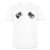 Männer Premium BIO T-Shirt - Weiß- zwei schwarze Sprechblasen-links steht "WATN?" und in der rechten "NÜSCHT!"-Die Unterhaltung mit Berliner Schnauze