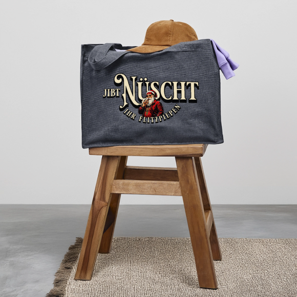 Einkaufstasche mit Berliner Schnauze-JIBT NÜSCHT IHR FLITZPIEPEN - midnight Blue
