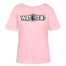 WAT IS'N?-Rundhals Frauen Bio-T-Shirt - Hellrosa