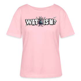 WAT IS'N?-Rundhals Frauen Bio-T-Shirt - Hellrosa