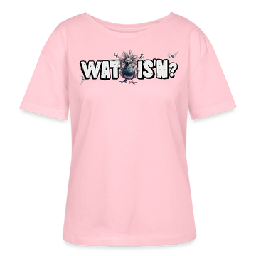 WAT IS'N?-Rundhals Frauen Bio-T-Shirt - Hellrosa