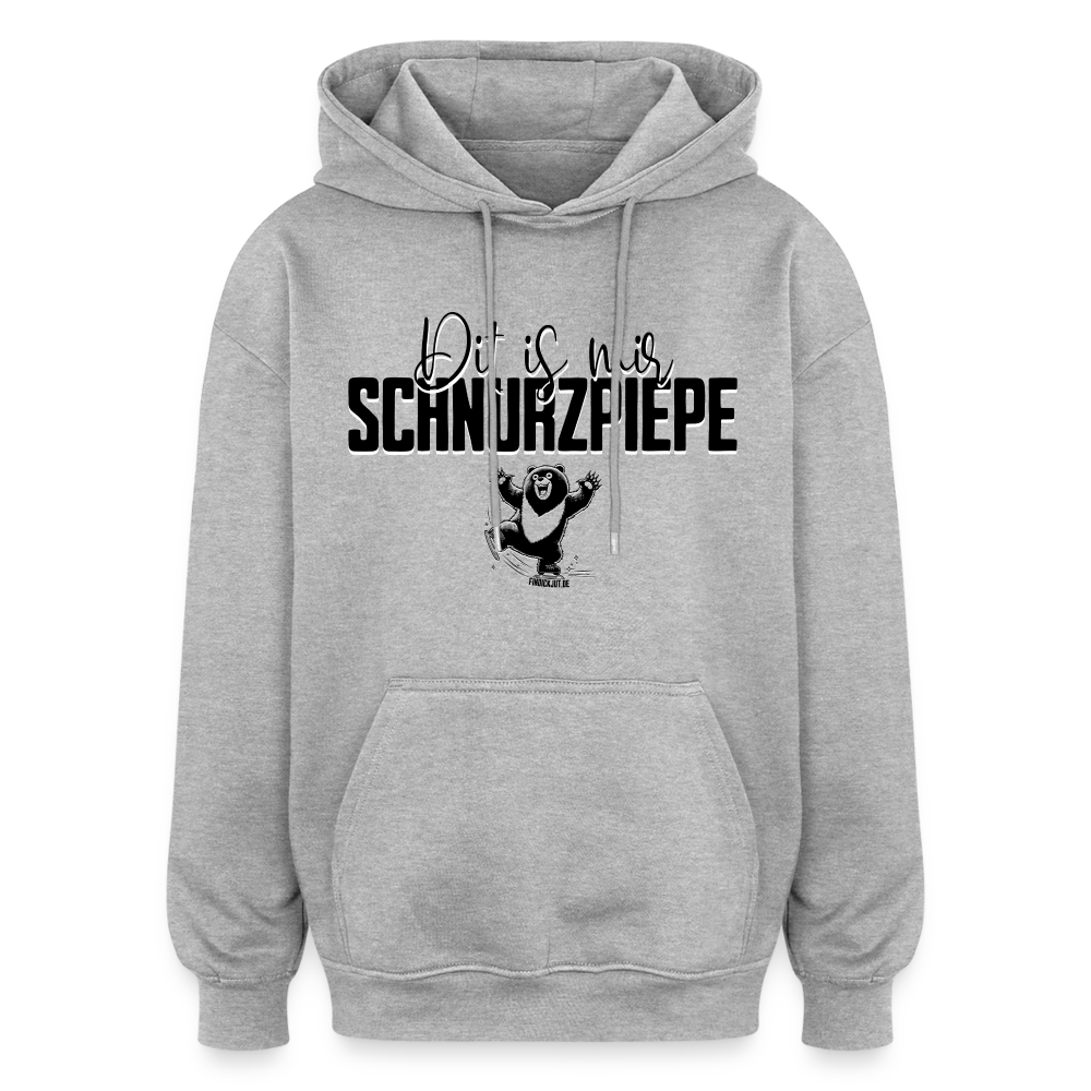 SCHNURZPIEPE - Oversized Unisex Hoodie - Grau meliert