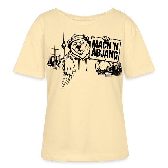 Dit is Berlin-MACH 'N ABJANG-Rundhals Frauen Bio-T-Shirt - Creme