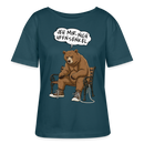 Berliner Bär Shirt-JEH MIR NICH UFFN SENKEL-Rundhals Frauen Bio-T-Shirt - Dunkles Petrol
