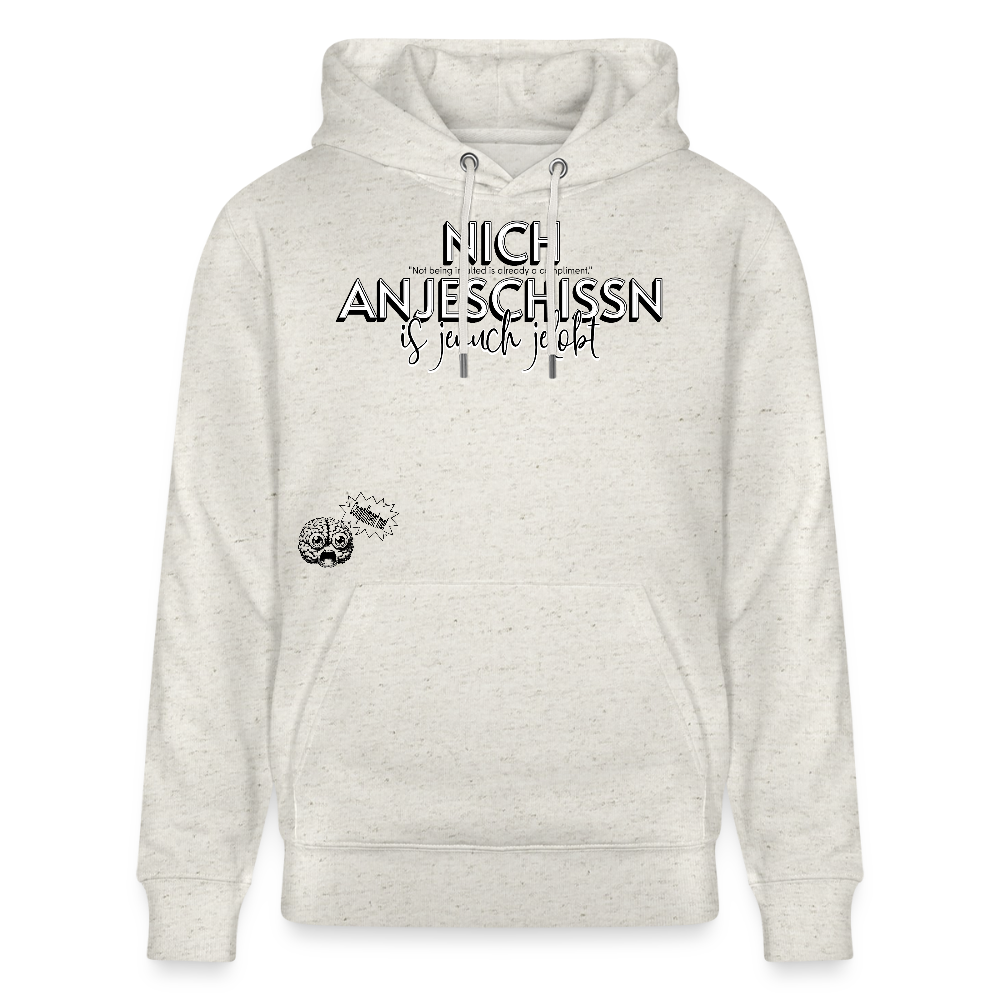 BERLINER EFFIZIENZ-'Dit Lob'-Unisex Bio-Hoodie - Beige meliert