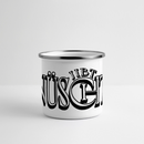 Weihnachtstasse 2025-JIBT NÜSCHT-Panorama Emaille-Tasse - Weiß