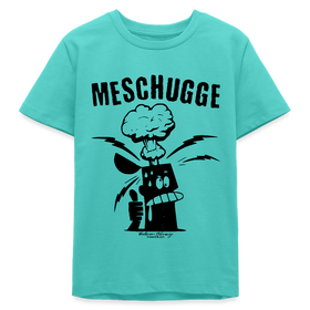 MESCHUGGE - Bio Teenager T-Shirt - Poolblau