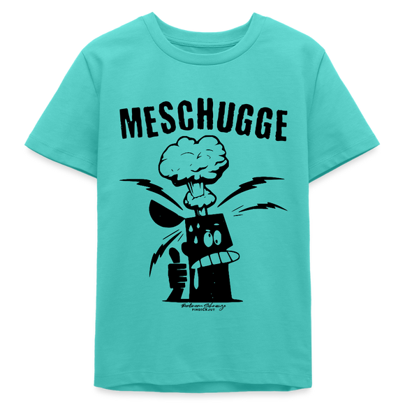 MESCHUGGE - Bio Teenager T-Shirt - Poolblau