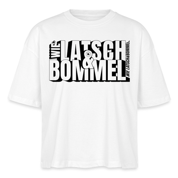 WIE LATSCH UND BOMMEL - Frauen Boxy Bio-T-Shirt - Weiß