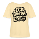 Berlin Shirt-BIN DA, KANN LOSJEHN-Rundhals Frauen Bio-T-Shirt - Creme