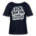 BIN DA, KANN LOSJEHN-Rundhals Frauen Bio-T-Shirt mit Berliner Schnauze - Navy