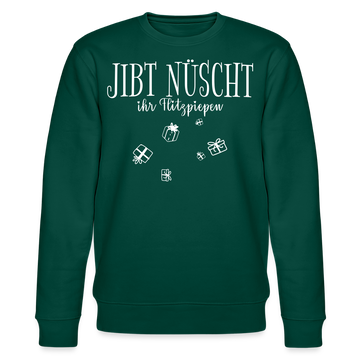 JIBT NÜSCHT zu Weihnachten in Berlin-Unisex Bio-Sweatshirt - Forest