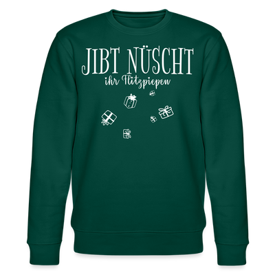 JIBT NÜSCHT zu Weihnachten in Berlin-Unisex Bio-Sweatshirt - Forest