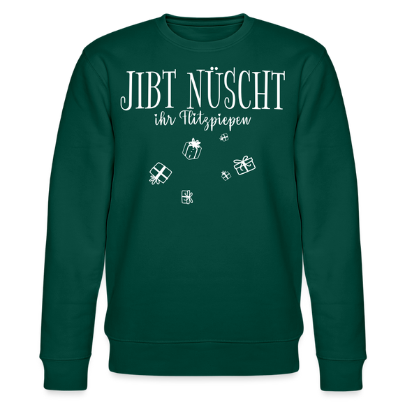 JIBT NÜSCHT zu Weihnachten in Berlin-Unisex Bio-Sweatshirt - Forest
