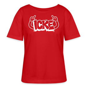 ICKE-Rundhals Frauen Bio-T-Shirt - Rot