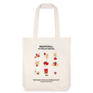 NACHTIJALL-recycelter Heavyweight Stoffbeutel - Naturweiß