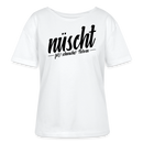 Berlin Shirt-NÜSCHT FÜR SCHWACHE NERVEN-Rundhals Frauen Bio-T-Shirt - Weiß