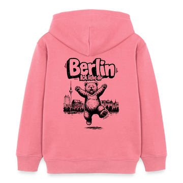 Berlin Souvenir-Kinder Bio-Hoodie-BERLIN ICK LIEBE DIR - Pink 
