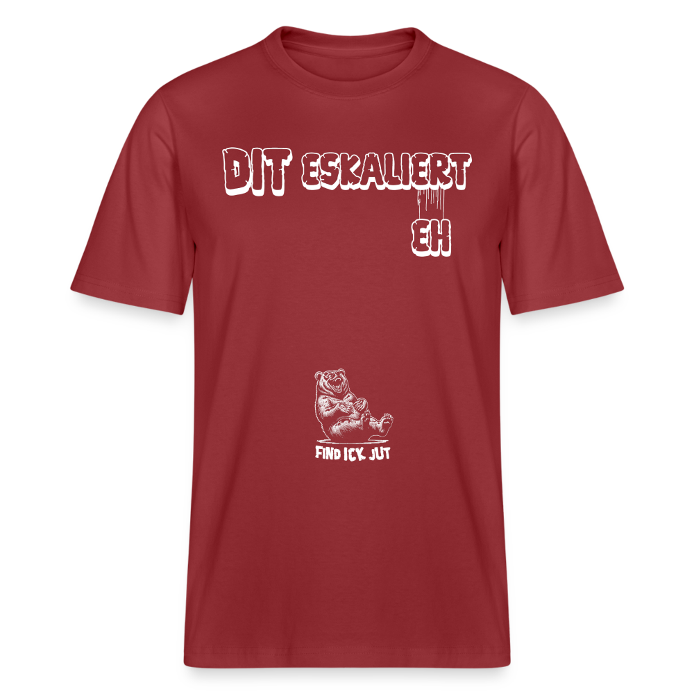 DIT ESKALIERT EH-Relaxed Fit Unisex Bio-T-Shirt - Erdrot