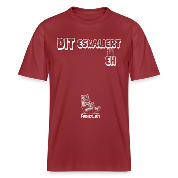 DIT ESKALIERT EH-Relaxed Fit Unisex Bio-T-Shirt - Erdrot
