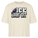 ICK DARF DIT|TAUBE-Frauen Boxy Bio-T-Shirt - Weißgrau