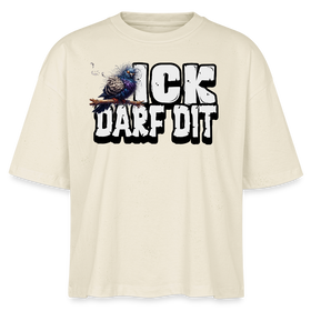ICK DARF DIT|TAUBE-Frauen Boxy Bio-T-Shirt - Weißgrau