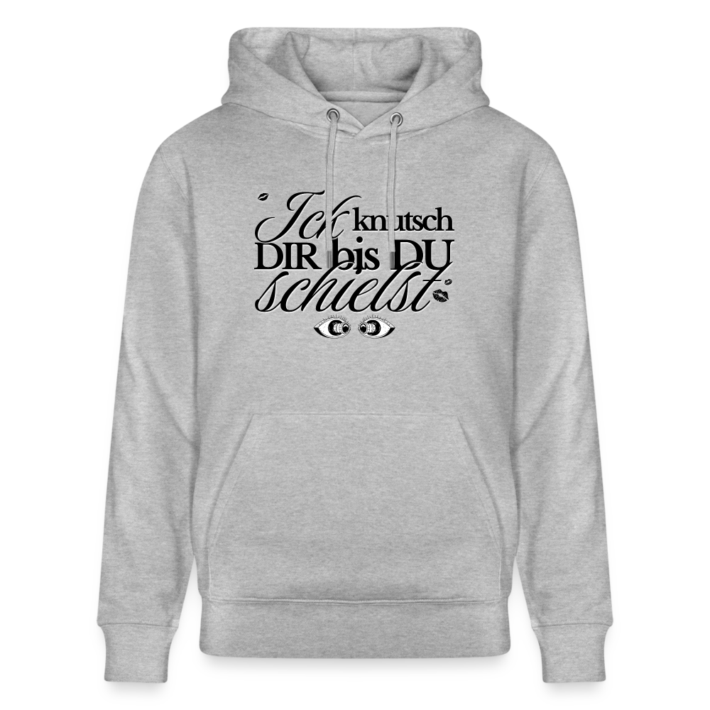 ICK KNUTSCH DIR - Unisex Bio-Hoodie - Grau meliert