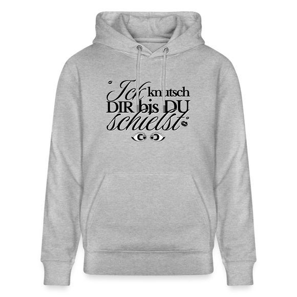 ICK KNUTSCH DIR - Unisex Bio-Hoodie - Grau meliert
