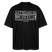 Berliner Spruch-ICK WUNDER MIR ÜBER JAR NÜSCHT MEHR-Oversized Unisex Bio T-Shirt - weiss gerahmte Blockschrift auf Schwarzem Stoff