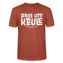 Berliner Spruch-PASS UFF KEULE-Unisex T-Shirt mit Berliner Schnauze - Terrakotta