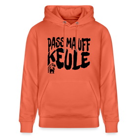 PASS MA UFF KEULE - Unisex Bio-Hoodie - Hellrot